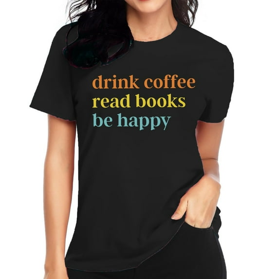 SHITINN Women's Reading Shirt Book Lover T Shirt Women's Reading Teacher Short Sleeved T Shirt Womens Tops Women Short Sleeve Tops Shirts for Women Trendy