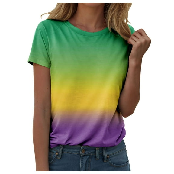SHITINN Women's Round Neck T Shirt Graphic Short Sleeve Top Women's Fashion Women Short Sleeve Tops Womens Summer Blouses