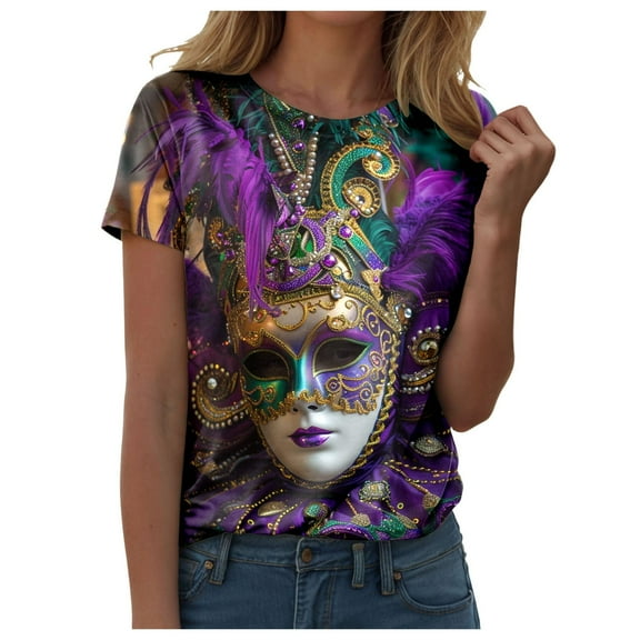 SHITINN Women's Round Neck T Shirt Graphic Short Sleeve Top Womens Tshirts Short Sleeve Womens Tops Summer Top Women