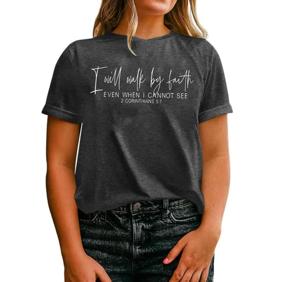 SHITINN Women's Shirt Fashion Letter Printed Inspirational T Shirt Top Women Blouse Women's Short Sleeve Tops Womens Summer Blouses