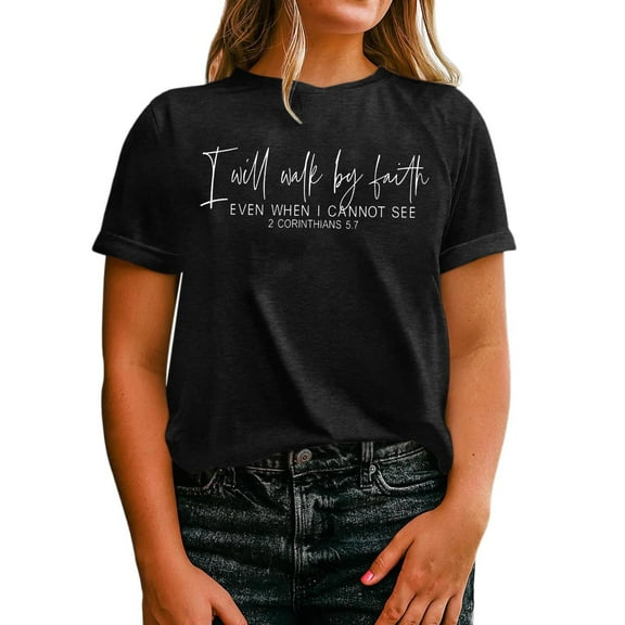 SHITINN Women's Shirt Fashion Letter Printed Inspirational T Shirt Top Women Tshirts Short Sleeve Tunic Tops for Women Womens Shirts Summer