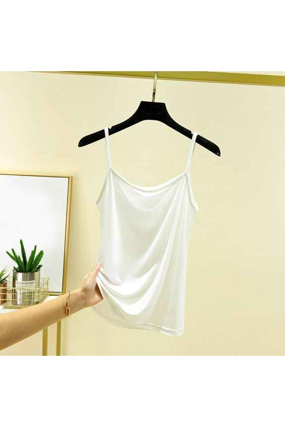 Women's Soft Strap Camisole Tank Top for Home and Casual Wear Comfortable Layering All Season Basic Undershirt Spaghetti Strap Camisole Women