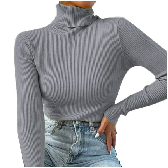 SHITINN Women's Solid Color Turtleneck Bottom Sweater Pullover Knit Top T Shirt Womens T-Shirts Womens Summer Tops Short Sleeve Summer Top Women