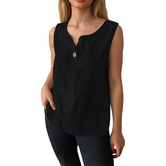 SHITINN Women's V Neck Button Down T Shirt Casual Summer Top Short Sleeve Womens Tops Women Blouses Womens Summer Shirts