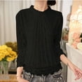 thumbnail image 1 of SHITINN Womens Blouses Casual Lace Long High Neck Blouse T-Shirt Ladies Loose Sleeve Autumn Pullover Women's Blouse Short Sleeve Womens Tops Summer Shirts for Women 2025, 1 of 5