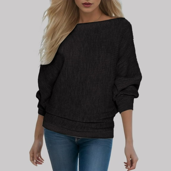 SHITINN Womens Long Batwing Sleeve Boat Neck Tunic Tops 2023 Fall Baggy Slouchy Pullover Sweaters Short Sleeve Tops Summer Clothes for Women Womens Blouses