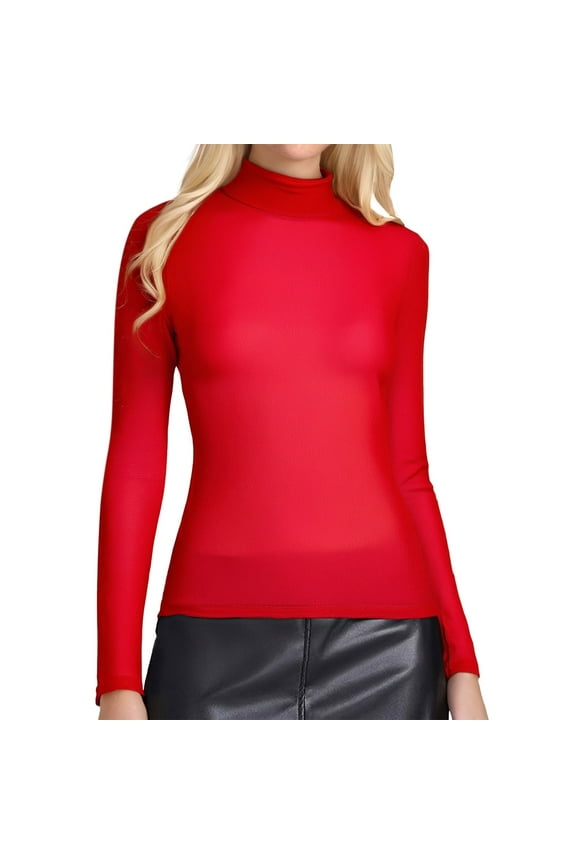 Womens Long Sleeve High Neck Arm Top Sheer Mesh Yoke Casual Blouse Shirt Casual Womens Tops Short Sleeve Shirts for Women Womens Summer Tops