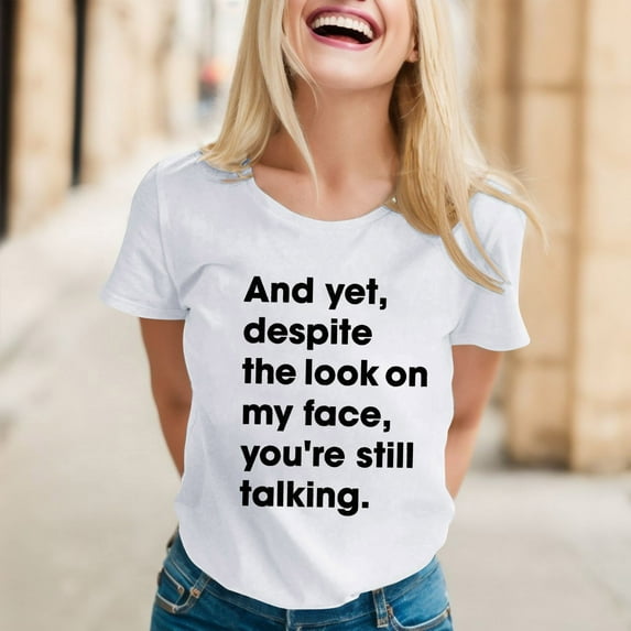 SHITINN Womens Sarcastic T Shirts with Funny Sayings Novelty Graphic Tees for Women Womens Short Sleeve Tops Tops for Women Trendy Summer Womans Tops