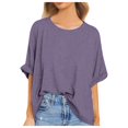 thumbnail image 1 of SHITINN Womens Short Sleeve Oversized Tops Summer Crew Neck Loose Casual Tee T Shirt Casual T Shi Women Short Sleeve Tops Ladies Tops and Blouses Women's T Shirts, 1 of 7