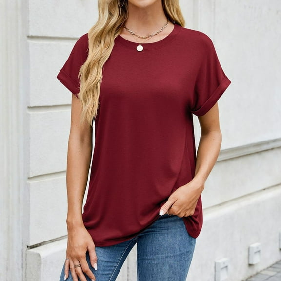 SHITINN Womens Tops Oversized Business Casual Shirts Loose Fit Short Sleeve Tshirts Summer Clothe Blouse for Women Womens Short Sleeve Shirts Women Summer Tops