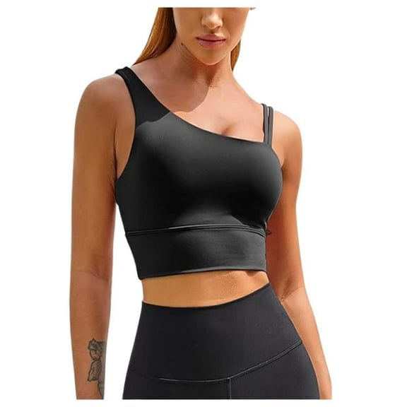 SHITINN plus Size Top Women Athlete Tops for Women Women's Adjustable Sports Bra with Fixed Cups for Bare Yoga Fitness & Workout Comfortable and Stylish Strap Top