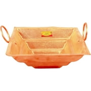 SHIV SHAKTI ARTS Handmade Pure Copper 26 Cm X 26 Cm X 10 Cm Hawan Kund For Home Puja And Hawan Purpose