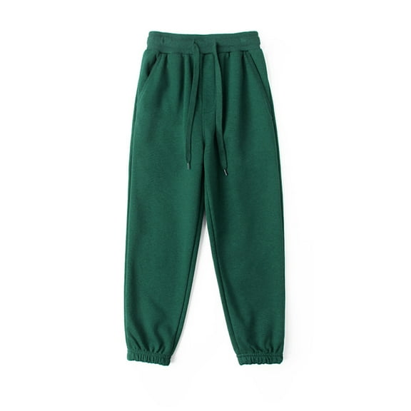 SHIWEN Boys Girls Cotton Sweatpant Elastic Waist Sport Pant Spring Fall Jogger Pants 4-12Y