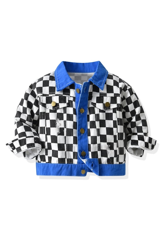 Kids Toddler Baby Print Denim Jacket for Girls Boys Button Jean Jacket Coat Spring Fall Outwear 3M - 6Y