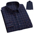 thumbnail image 1 of SHIWEN Men's Flannel Shirts Long-Sleeve Spring Fall Dress Shirt Cotton Plaid Blouses for Mens S-6XL, 1 of 12