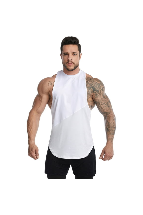 Men's Workout Tank Top Athletic Compression T Shirts Sleeveless Running Basketball Quick Dry Undershir