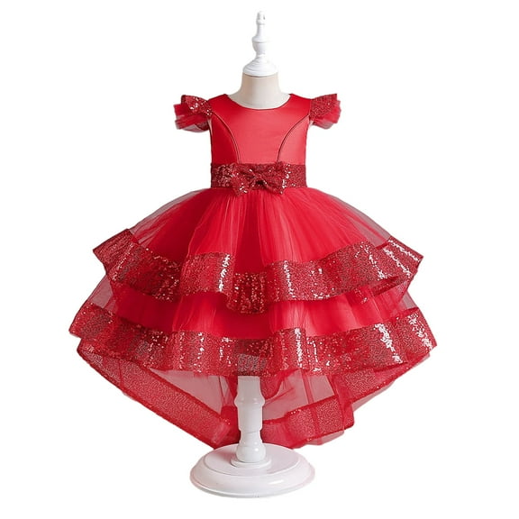 SHIWEN Off the Shoulder Flower Girl Dress for Toddler Kids Sequins Tulle Princess Dresses Wedding Bridesmaid Holiday Party Gown 4-12T