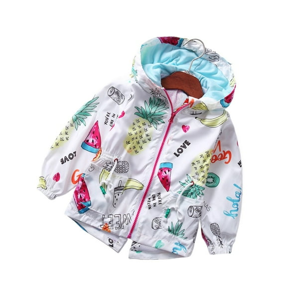 SHIWEN Toddler Kids Girls Rain Jacket Hooded Coats Lightweight Waterproof Rain Coats Spring Fall Windbreaker Jacket for 3-8 Years