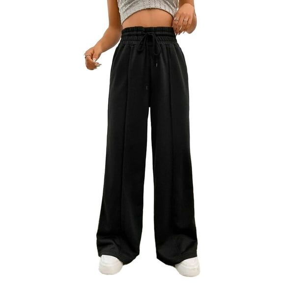 XBASW Womens Wide Leg Sweatpants Casual Loose Yoga Pants Comfy Athletic Workout Jogger Trousers with Pocket S-2XL