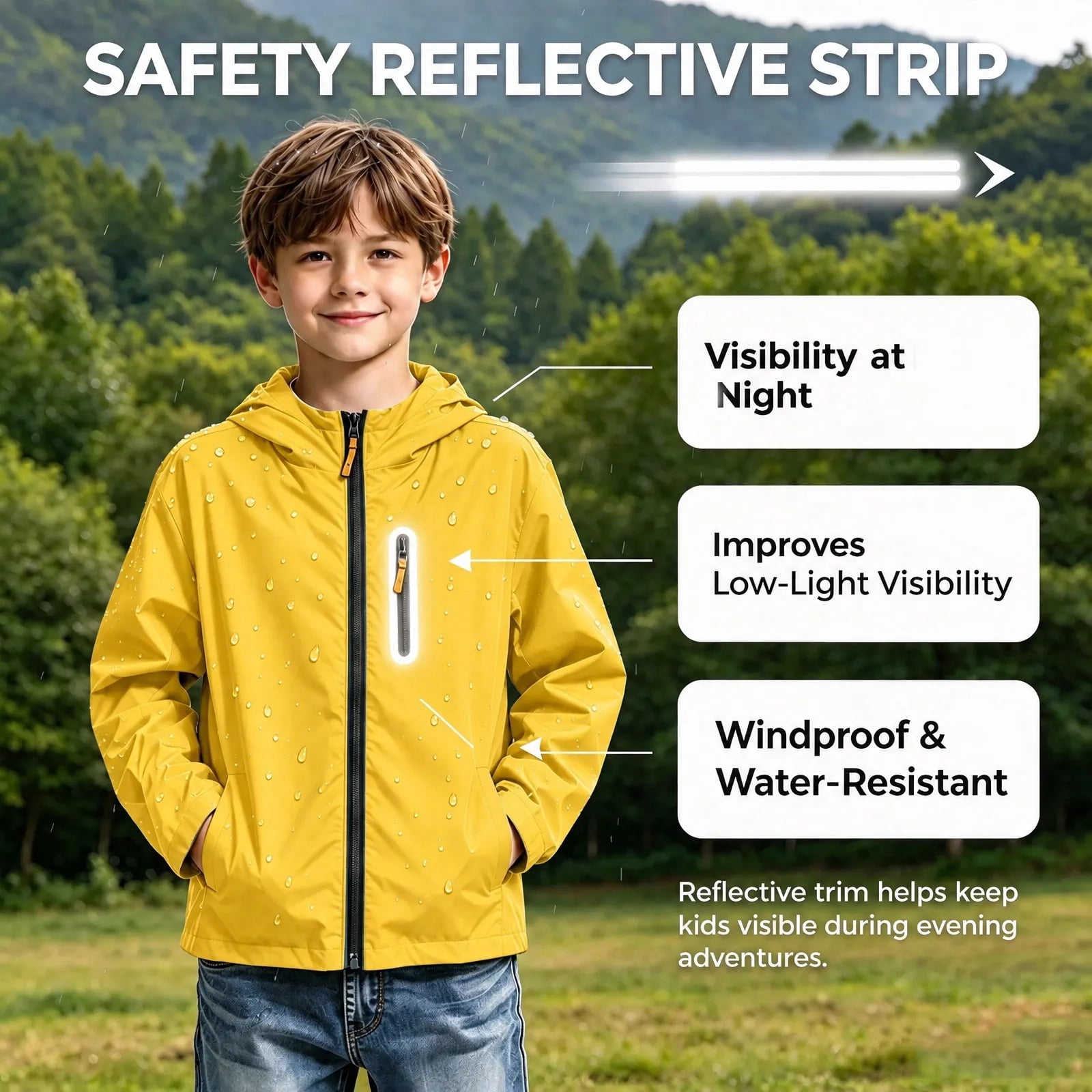 Kids Racing Jacket SHIXINCHIL Kids Outdoor Jackets Waterproof Windproof Zip Up Hooded ...