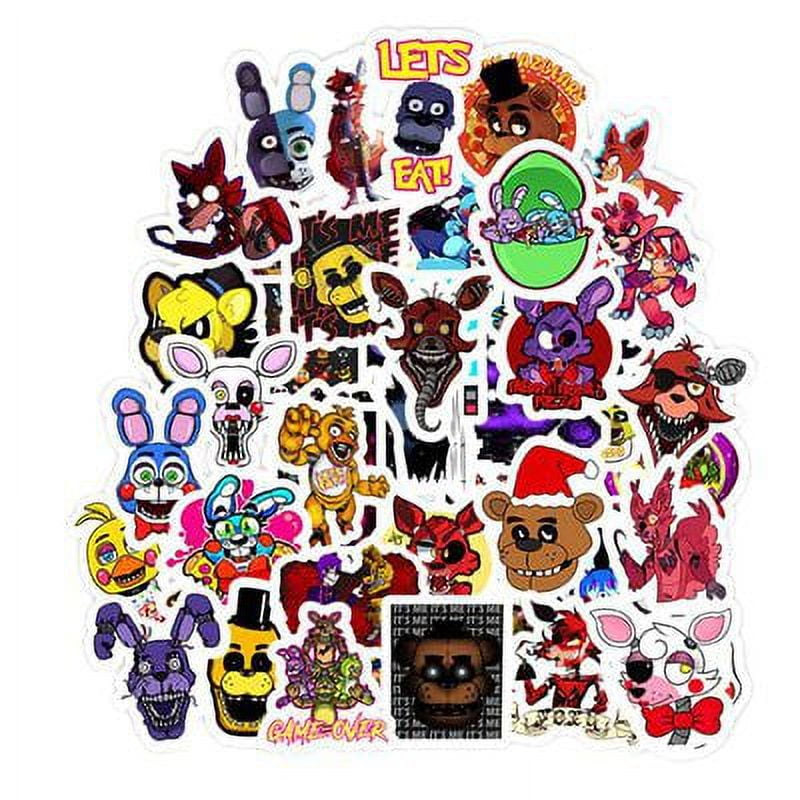 Five Nights at Freddy's Stickers 50 Pack Waterproof Stickers Laptop Bumper  Skateboard Water Bottles Computer Terror Game Stickers