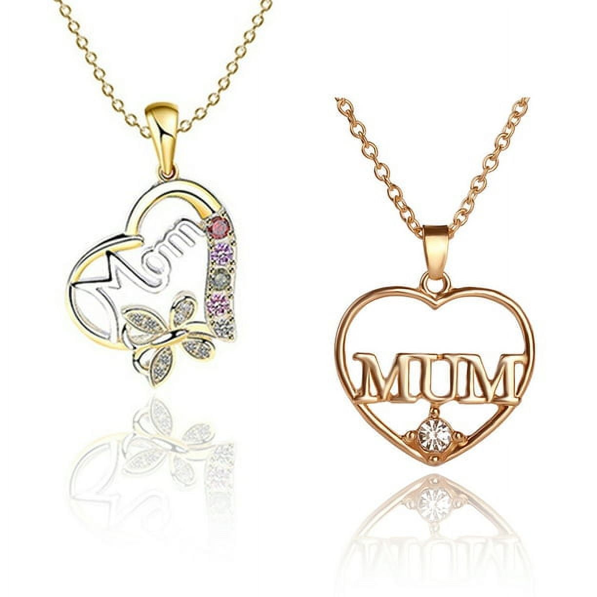 Personalised Mum Necklace - Engraved Necklace for Mum [2-3] | FARUZO
