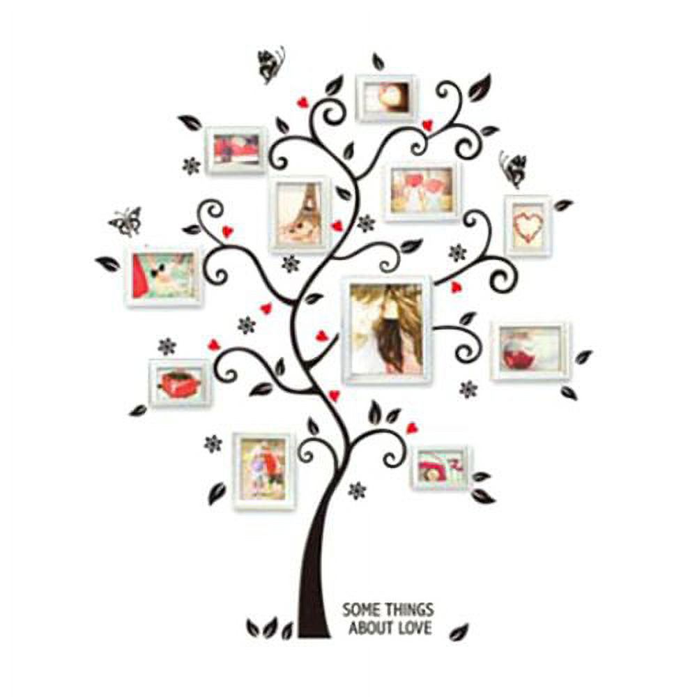 SHIYAO Black Family Tree Wall Decal Sticker Large Vinyl Photo Picture
