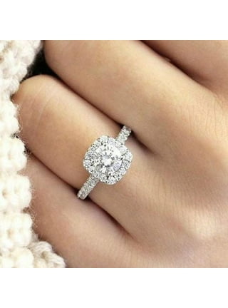  2pcs Women's Fashion Luxury Rose Diamond Ring Stacking Ring Set  Zircon Crystal Rhinestone Engagement Marriage Proposal Ring Set, Gift for  Girlfriend Wife Daughter Mom, Size 5-11 : Clothing, Shoes & Jewelry
