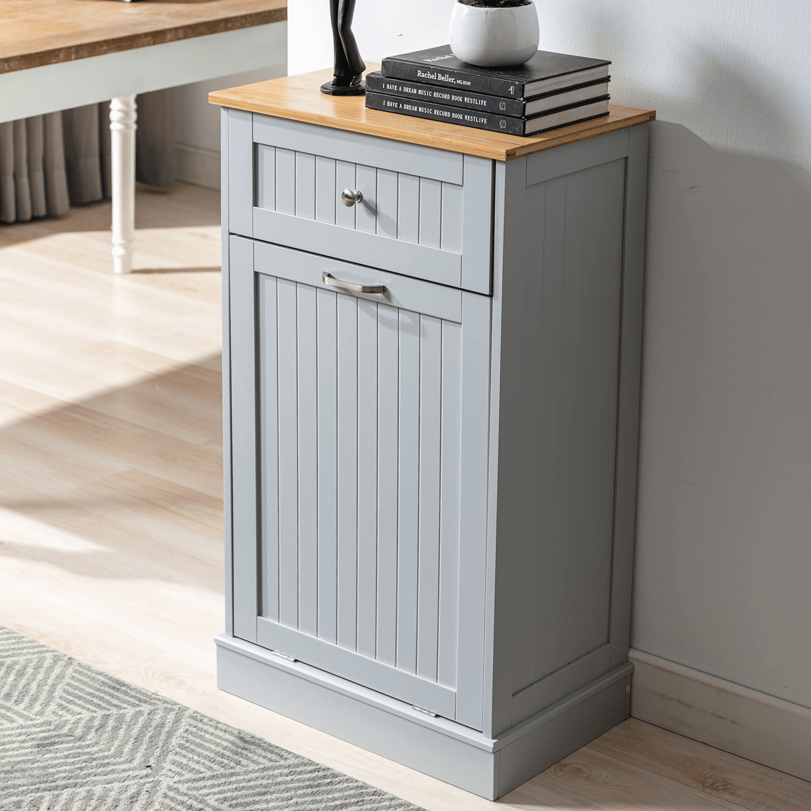 SHIYAO Double Kitchen Trash Dual Tilt Out Trash with 2