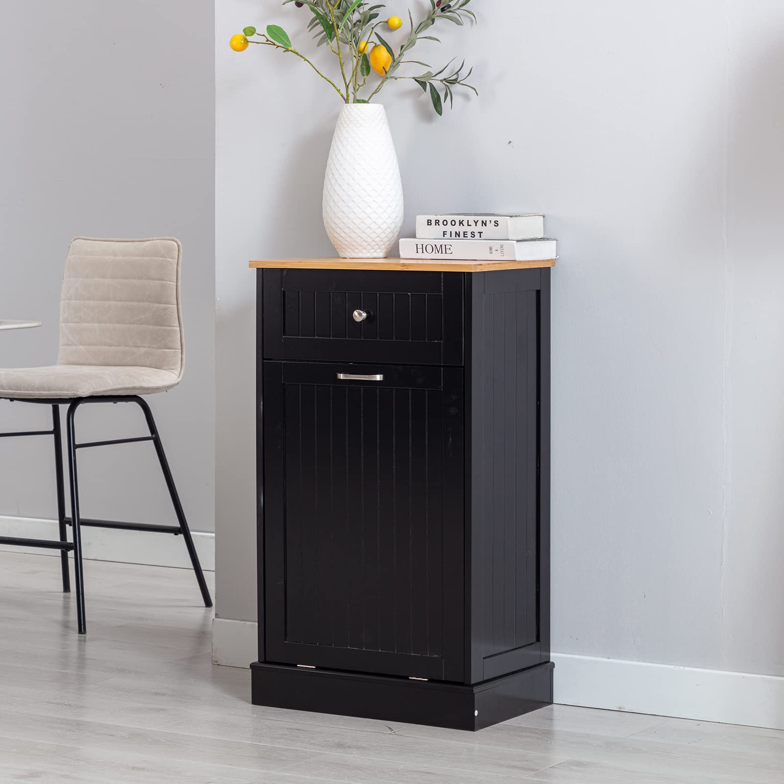 SHIYAO Double Kitchen Trash Dual Tilt Out Trash with 2