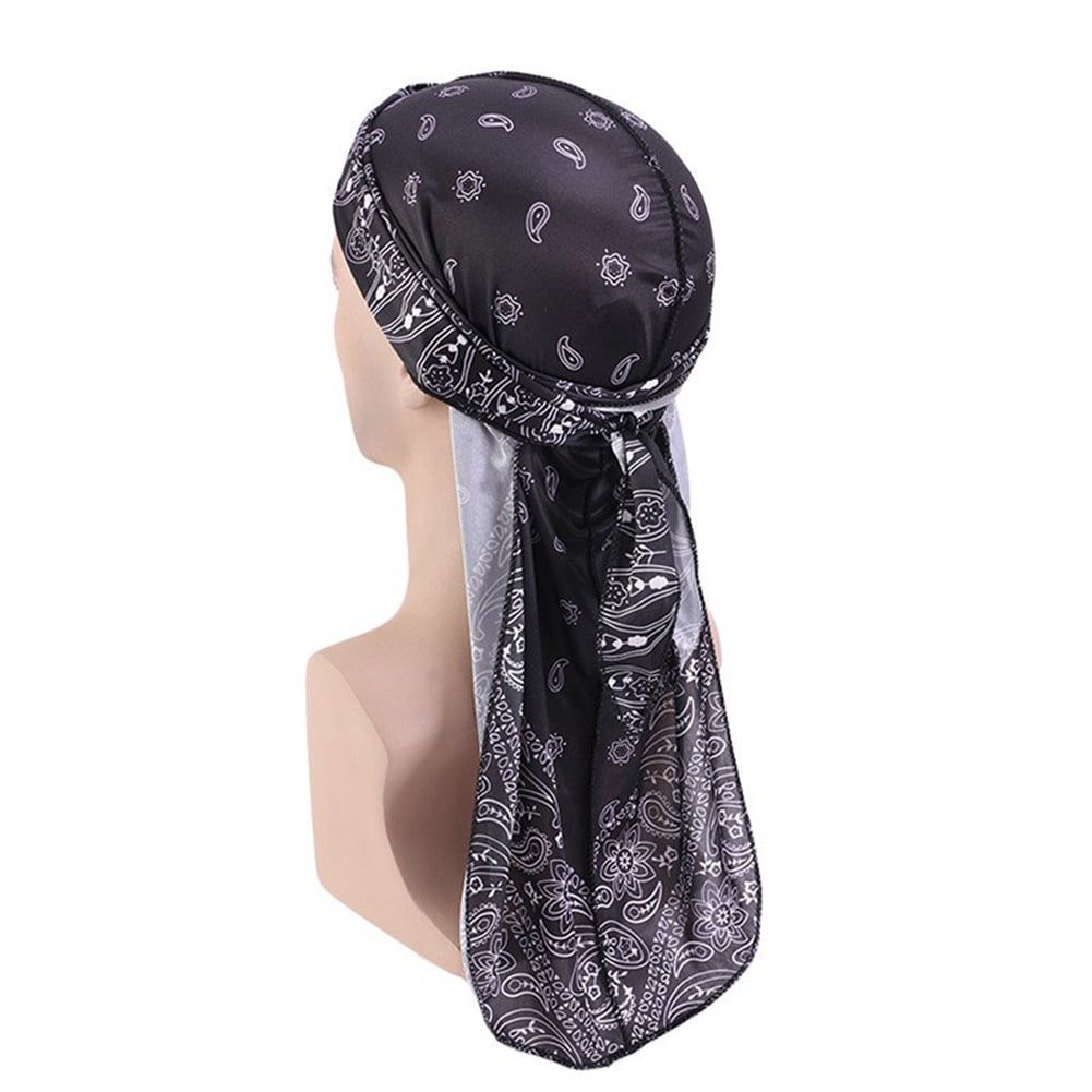 Durag Bandana Du Rag Man Girls Scarf Pirate Hat Head Rap Tie Down Band  Biker Cap