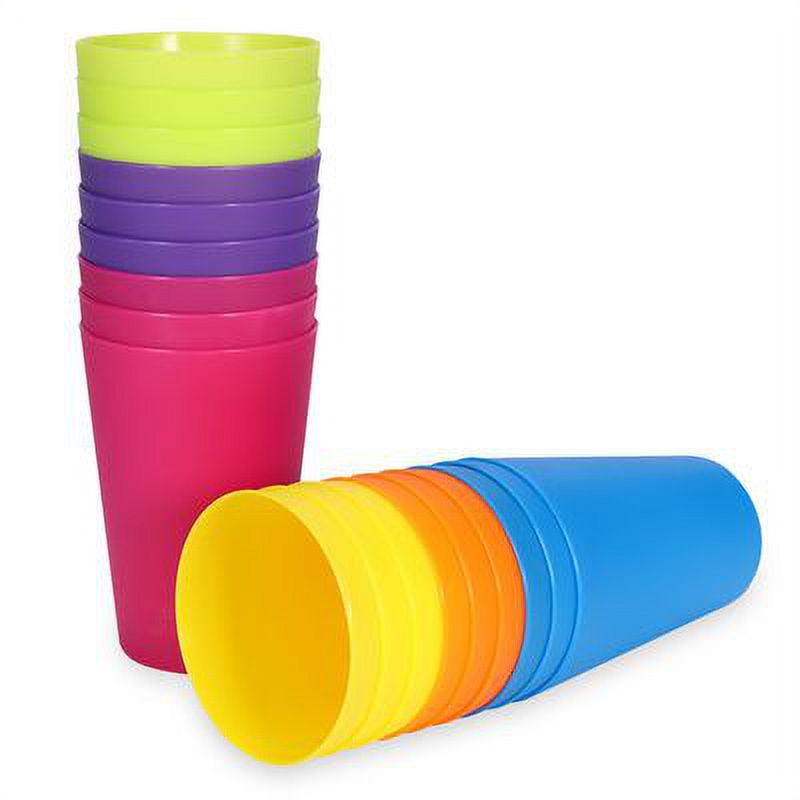 SHIYAO Large Plastic Rainbow Cup Colorful Plastic Drinking Cup Plastic