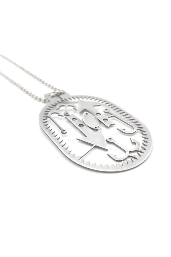 Survival Card Necklace Multitool Pocket Knife Fishing Hook Fork Saw Arrow Multifunctional Tool for Outdoor Camping Tool