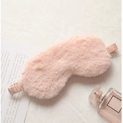 SHIYAO Women Sleeping Eye Mask Cartoon Fluffy Plush Blindfold