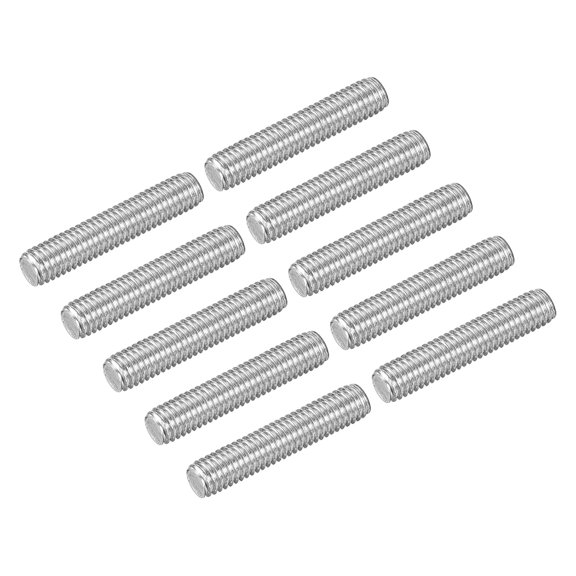 SHIYOU-15Pcs M5-0.8x25mm Fully Threaded Rods, Threaded Rods Bar Studs, 304 Stainless Steel Long Thread Screws Hardware for U-Bolts, Anchors, Clamps, Hangers, Silver