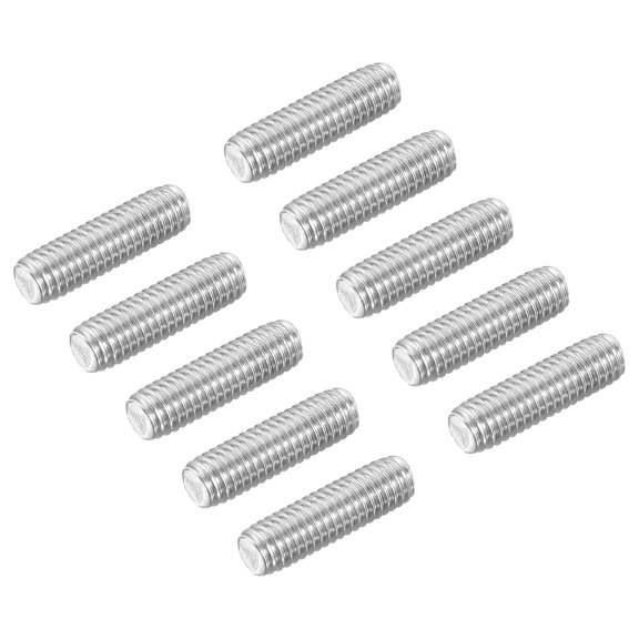 SHIYOU-20Pcs M6-1.0x20mm Fully Threaded Rods, Threaded Rods Bar Studs, 304 Stainless Steel Long Thread Screws Hardware for U-Bolts, Anchors, Clamps, Hangers, Silver