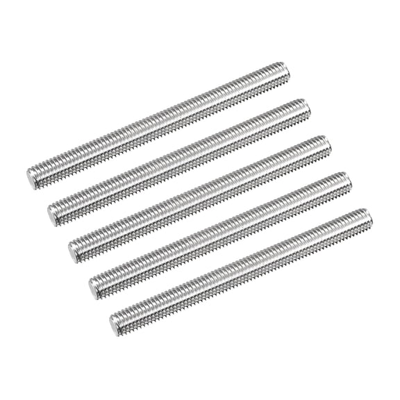 SHIYOU-5Pcs M8-1.25 x 55mm Length Fully Threaded Rod, 304 Stainless Steel Right Hand Threads Rods, Fully Studding Rod Bar for Anchor Bolts, Clamps, Hangers and U-Bolts
