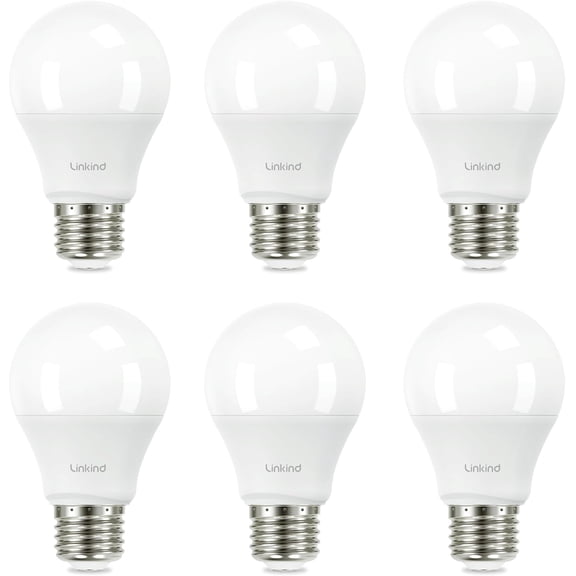 SHIYOU-A19 LED Light Bulb, 60W Equivalent, 9W 2700K Soft White Light Bulbs, 800 Lumens Non-Dimmable LED Bulbs, E26 Standard Base, Energy Efficient UL Listed for Bedroom Home Office, 6 Packs