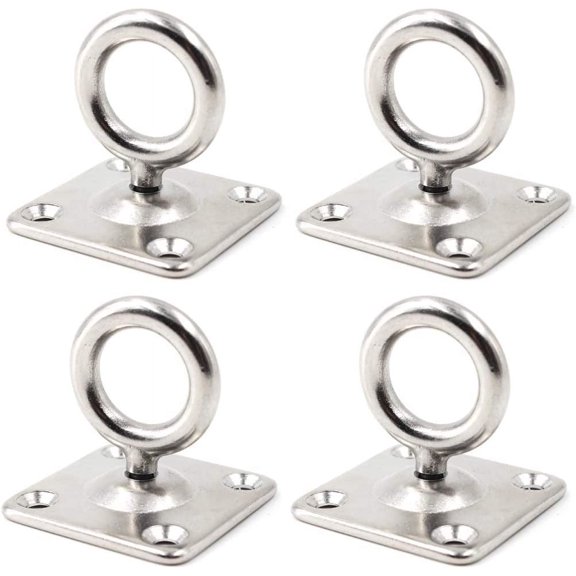 SHIYOU-M6 Swivel Ceiling Mount Hook Heavy Duty 304 Stainless Steel for Yoga Swing Boat Rigging Marine Deck Hardware(4PCS)