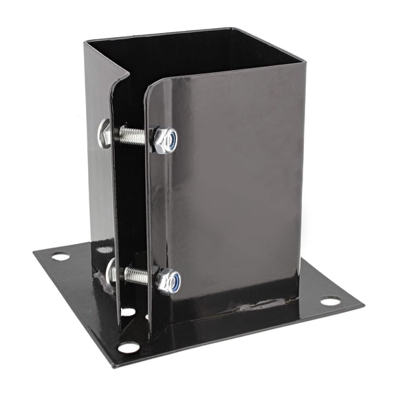 SHIYOU-No Dig 4x4 Post Anchor Square Bracket 1pk - Bolt Down Post Base Wood Post Ground Anchor Fence, Mailbox, Deck
