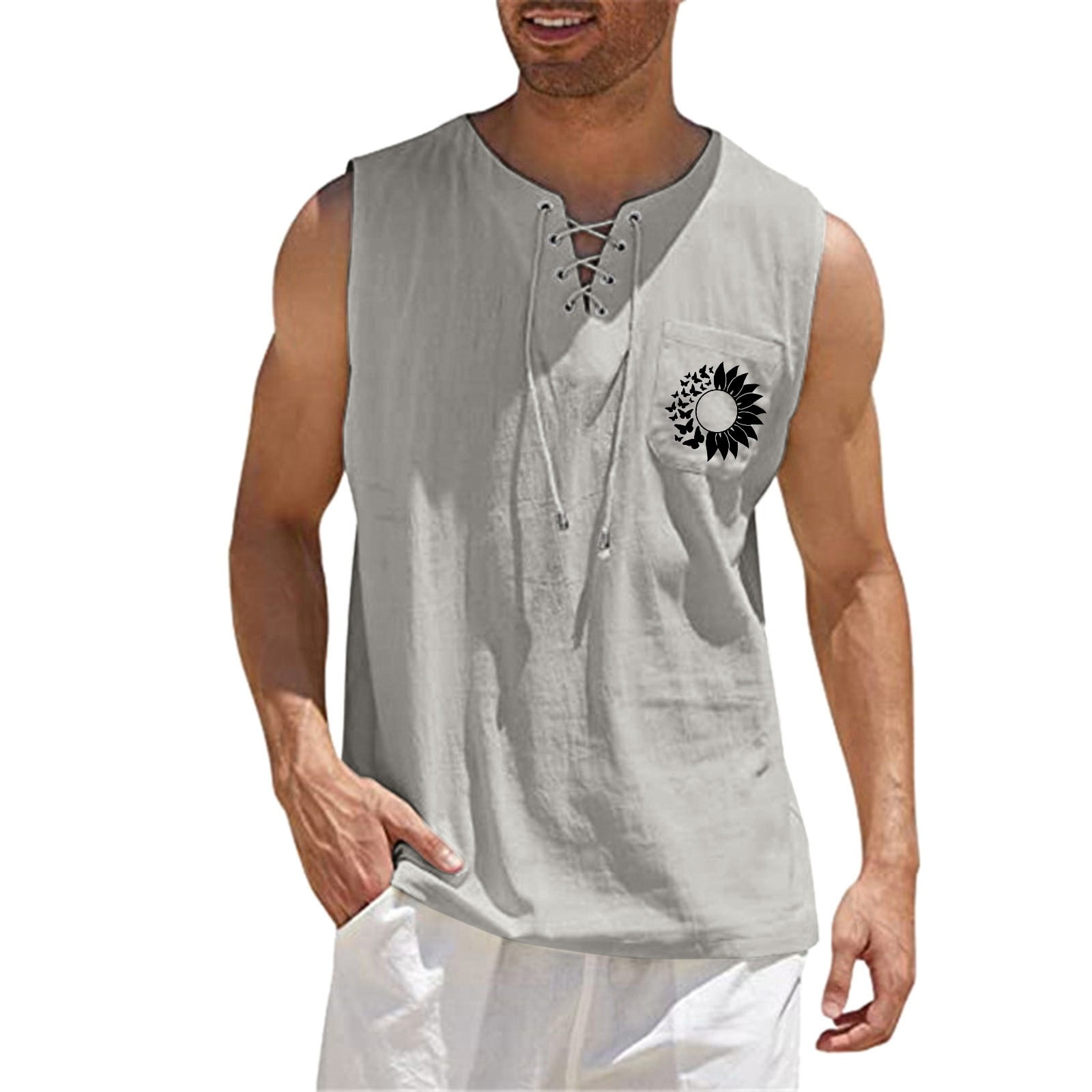 SHIYULEN Mens Gym Tank Tops 2024 Big And Tall Tshirts Shirts for Men