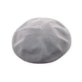 thumbnail image 1 of SHIYUU Spring Summer Beret All-Match Sun Protection Hat Fashion Painter Hat for Adults (Grey), 1 of 6