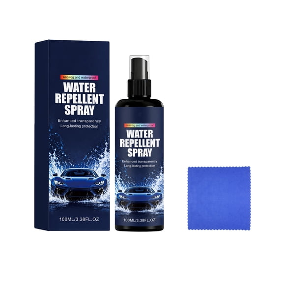 SHJHENG 100ml Car Glass Water Repellent Spray Kit With Microfiber Cloth Windshield - Waterproof Coating Agent Clear Auto Window Rain Repellent Cleaner