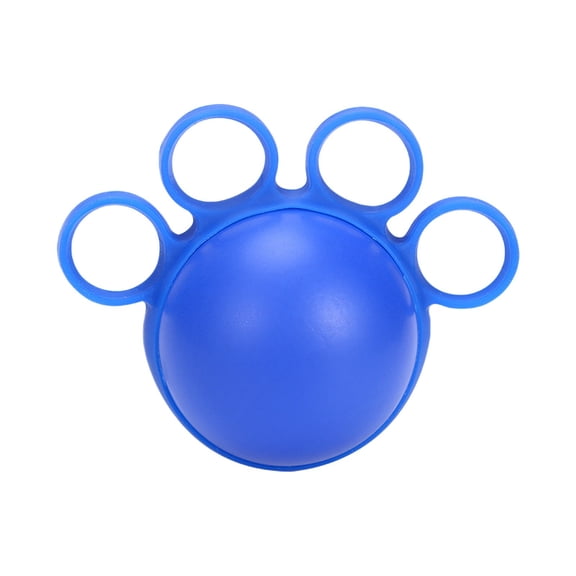SHJHENG 4-Finger Silicone Hand Grip Strengthener Ball  Ergonomic Finger Exerciser & Stress Relief Squeeze Toy, Portable Blue Grip Trainer for Forearm Muscle Toning, Rehabilitation