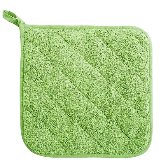 SHJHENG 4-Pack Thick Cotton Pot Holders – Quilted Heat Resistant Potholders for Kitchen, Soft Terry Cloth Hot Pads with Hanging Loop, Durable Oven Mitts Alternative