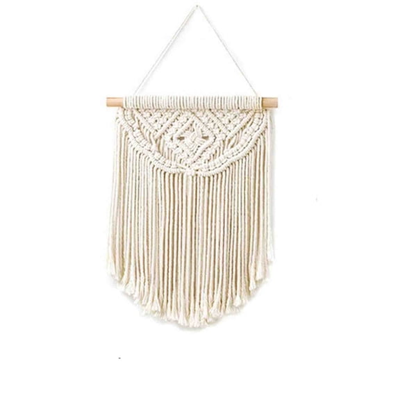 SHJHENG 5 Styles Macrame Wall Hanging Tapestry Boho Hand Woven Cotton Rope Fringe Wall Decor For Bedroom Living Room Wedding Background