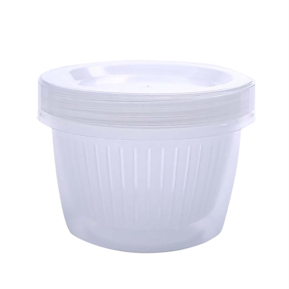 SHJHENG Airtight Refrigerator Storage Box Round Food Crisper Container for Garlic Ginger Onion Preservation with Leakproof Lid