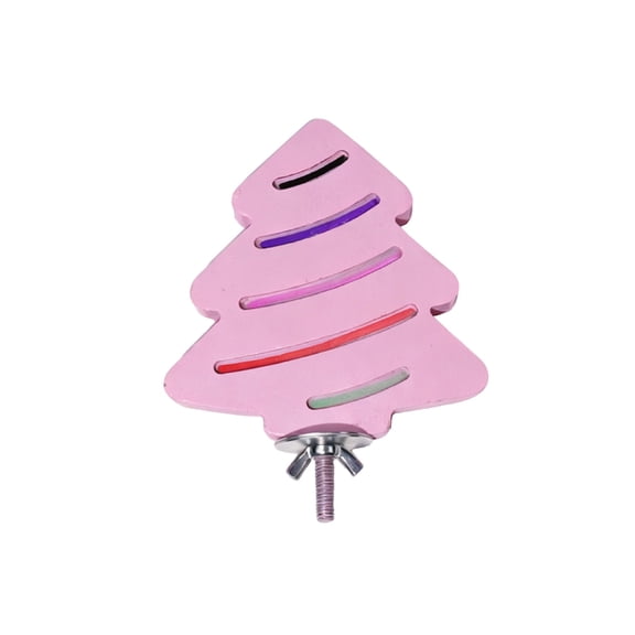 SHJHENG Christmas Tree Shaped Bird Perch Platform, Rough Surface Parrot Nail Grinding Station, Cage Mount Pedicure Rest Stand for Budgie Cockatiel Conure Small Pet Birds