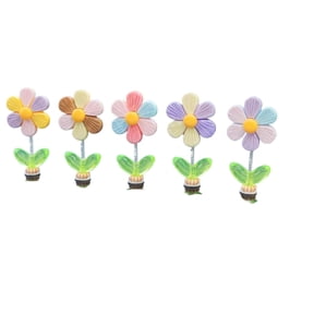 SHJHENG Colorful Wobbly Flower Car Dashboard Decoration, Mini Springy Flower Ornament for Auto Interior and Office Desk