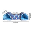 thumbnail image 1 of SHJHENG Double Tunnels Small Pet Warm Cotton Hideout Bed, Soft Plush Winter Sleeping Hut for Hamster Guinea Pig Rat Sugar Glider Small Animal Cage Accessory, 1 of 4
